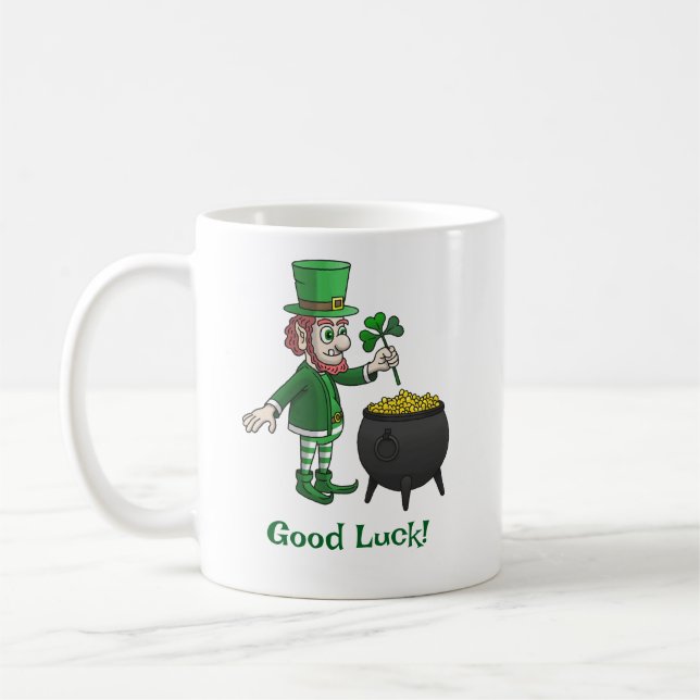 Leprechauns Good Luck Coffee Mug (Left)