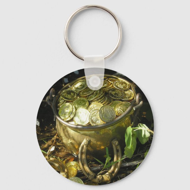 Leprechaun's Pot of Gold! Key Ring (Front)