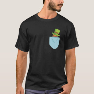 Leprechoun Hiding In The Pocket, Saint Patricks Da T-Shirt