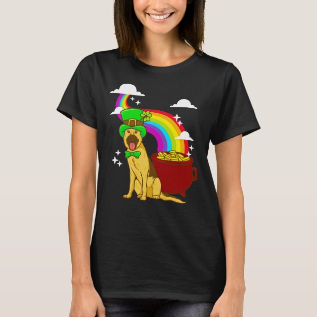 Leprechuan German Shepherd T-Shirt (Front)