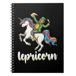 Lepricorn Leprechaun Unicorn St Patrick's Day Notebook