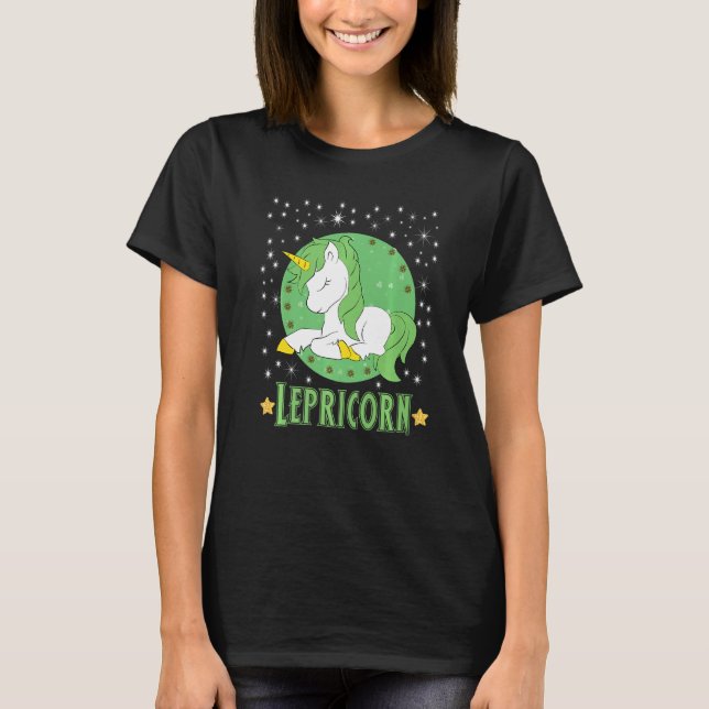 Lepricorn St Patricks Day Unicorn Irish Boys Girls T-Shirt (Front)