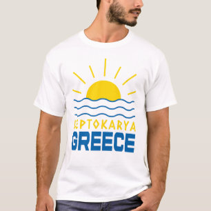 Leptokarya Greece Sunshine And Sea Men's White T-Shirt