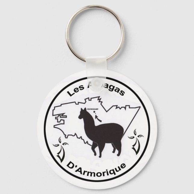 Les Alpagas D'Armorique Key Ring (Front)