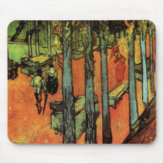 Les Alyscamps, Autumn Leaves by Vincent van Gogh Mouse Pad
