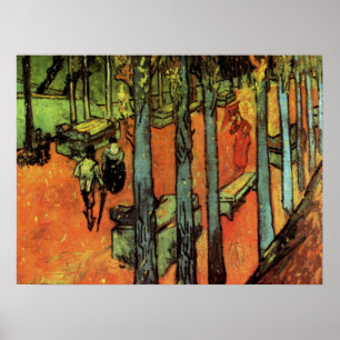 Les Alyscamps, Autumn Leaves by Vincent van Gogh Poster