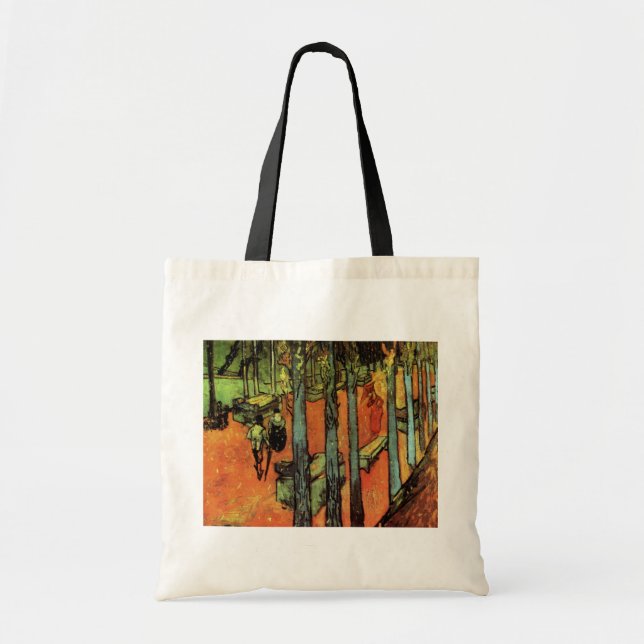 Les Alyscamps, Autumn Leaves by Vincent van Gogh Tote Bag (Front)