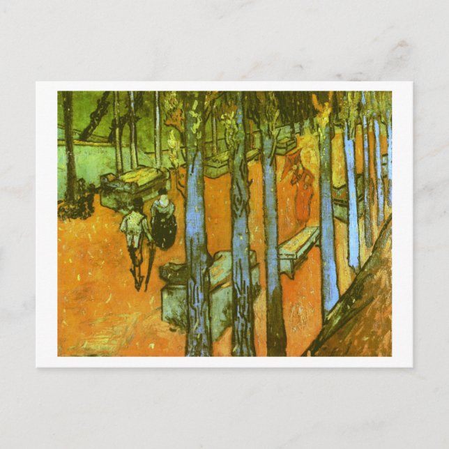 Les Alyscamps: Autumn Leaves, Vincent Van Gogh Postcard (Front)