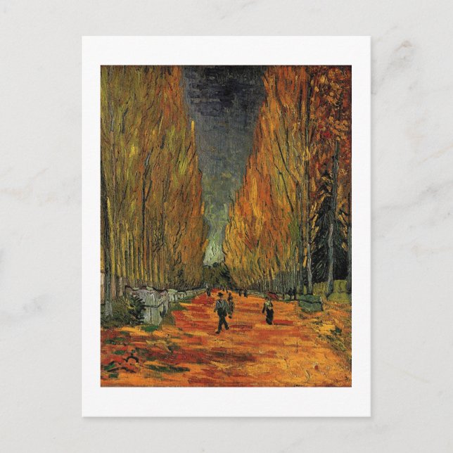 Les Alyscamps by Vincent van Gogh. Fall, autumn Postcard (Front)