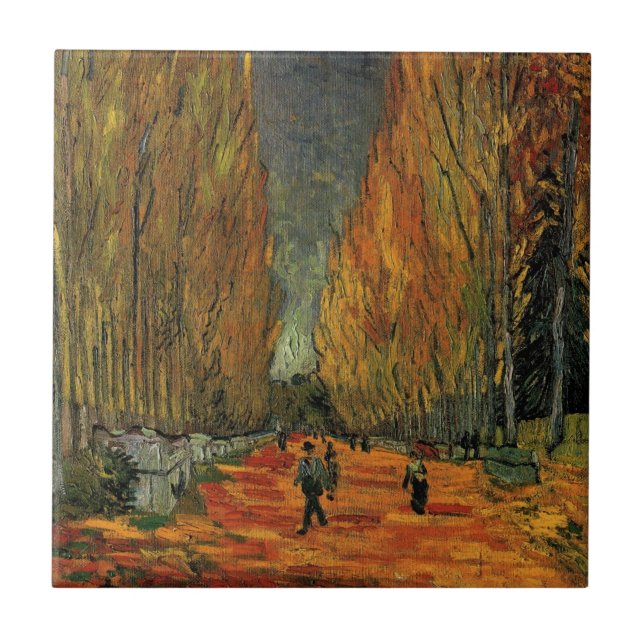 Les Alyscamps (Cemetery) by Vincent van Gogh Ceramic Tile (Front)