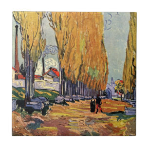Les Alyscamps (Cemetery) by Vincent van Gogh Ceramic Tile