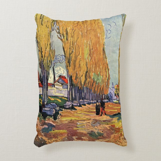Les Alyscamps (Cemetery) by Vincent van Gogh Decorative Cushion (Front(Vertical))