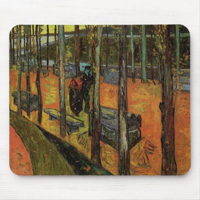Les Alyscamps (Cemetery) by Vincent van Gogh Mouse Pad (Front)