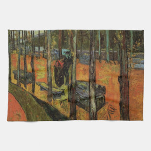Les Alyscamps (Cemetery) by Vincent van Gogh Tea Towel