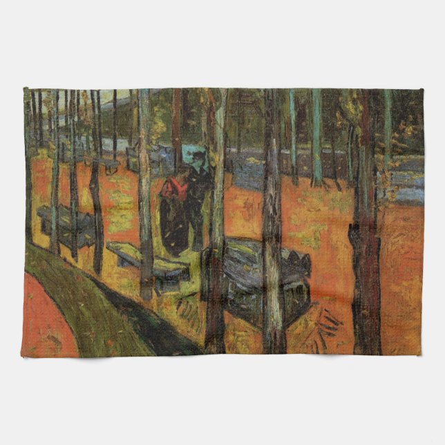 Les Alyscamps (Cemetery) by Vincent van Gogh Tea Towel (Horizontal)
