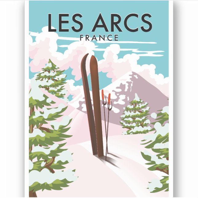 Les Arcs France travel ski (Front)