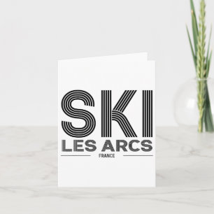 Les Arcs Ski Resort France Alps French Skiing Souv Card