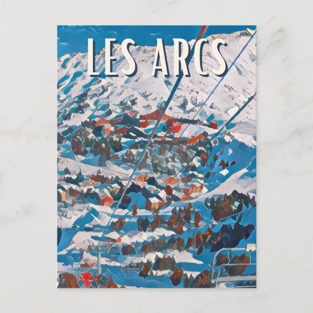 Les Arcs Ski resort Postcard (Front)