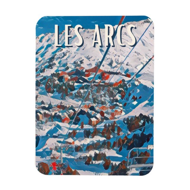 Les Arcs Station de ski  Magnet (Vertical)