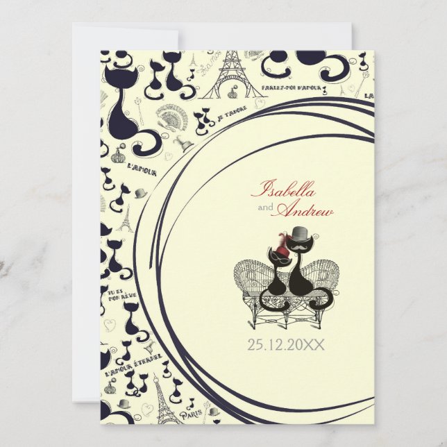 Les Aristochats Noirs - french passion Invitation (Front)