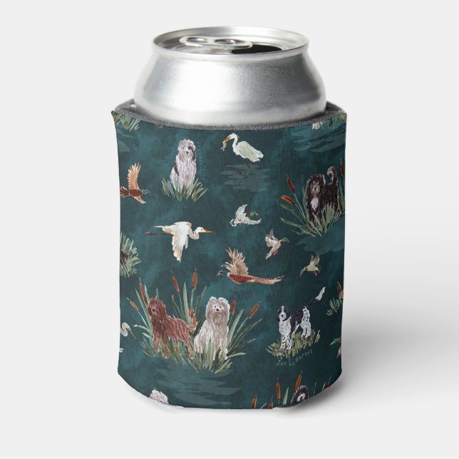 LES BARBETS Deep Teal Can Cooler (Can Back)
