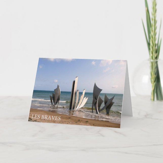 Les Braves Memorial, Normandy, France - card (Front)