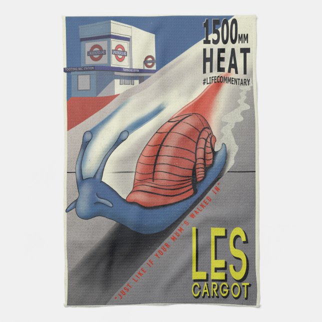 Les Cargot #LifeCommentary Tea Towel (Vertical)