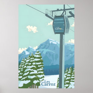 Les Carroz Ski Resort Travel Poster