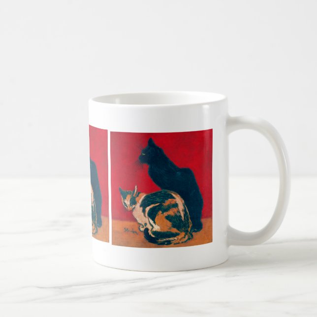 Les Chats by Theophile Steinlen Coffee Mug (Right)