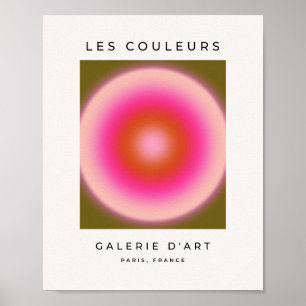 Les Couleurs 05 Gradient Olive And Pink Aura Poster