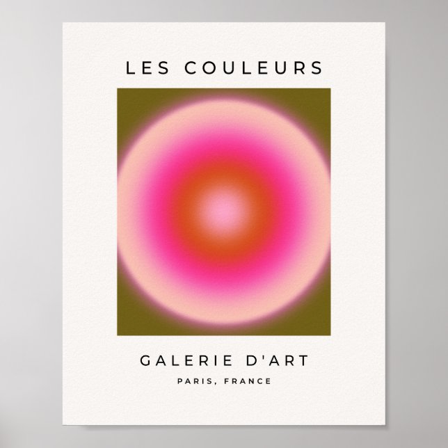 Les Couleurs 05 Gradient Olive And Pink Aura Poster (Front)