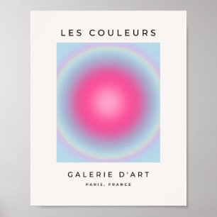 Les Couleurs 08 Gradient Pink And Blue Aura Poster