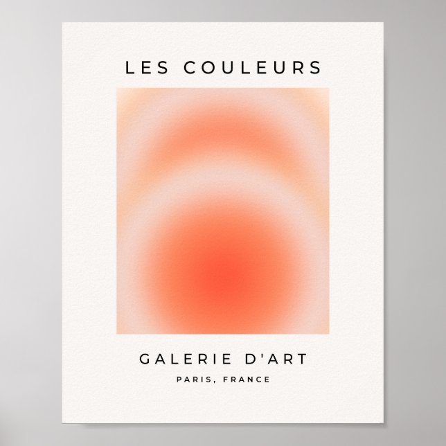 Les Couleurs 09 Orange Gradient Aura Poster (Front)