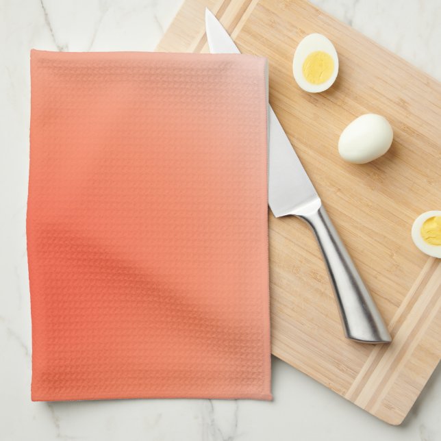 Les Couleurs 09 Orange Gradient Aura Tea Towel (Quarter Fold)