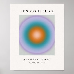 Les Couleurs 10 Bright Colourful Gradient Aura Poster