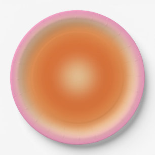 Les Couleurs 11 Pink And Orange Gradient Paper Plate