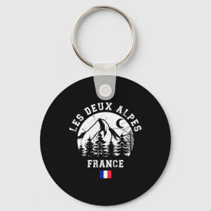 Les Deux Alpes France Alps Ski Resort Alpine Skiin Key Ring