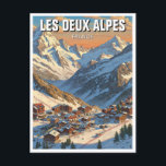 Les Deux Alpes France Travel Postcard<br><div class="desc">Les Deux Alpes is one of France’s premier year-round alpine resorts, nestled in the Isère region of the French Alps. It’s renowned for having the largest skiable glacier in Europe, which means visitors can ski even in the summer—a rare treat. In winter, it transforms into a snow-covered playground offering over...</div>