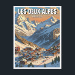 Les Deux Alpes France Travel Postcard<br><div class="desc">Les Deux Alpes is one of France’s premier year-round alpine resorts, nestled in the Isère region of the French Alps. It’s renowned for having the largest skiable glacier in Europe, which means visitors can ski even in the summer—a rare treat. In winter, it transforms into a snow-covered playground offering over...</div>