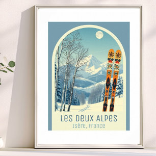 Les Deux Alpes Isère France ski resort  Poster