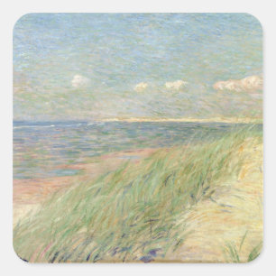 Les Dunes du Zwin, Knokke, 1887 (oil on canvas) Square Sticker