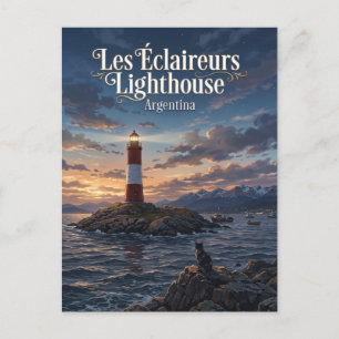 Les Éclaireurs Lighthouse Argentina Postcard