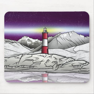 Les Eclaireurs Lighthouse Southern Argentina Mouse Pad