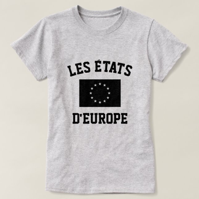 Les Etats d'Europe European Union flag t shirt (Design Front)