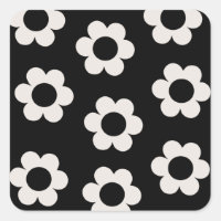 Les Fleurs 02 Black And White Floral Retro Flowers