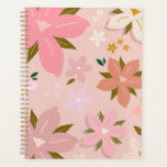 Les Fleurs 05 Floral Pattern Blush Pink Flowers Planner<br><div class="desc">Abstract Retro Floral Pattern - Les Fleurs - Blush And Pink Flowers.</div>