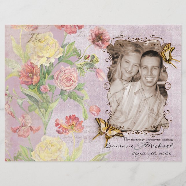 Les Fleurs Peony Rose Tulip Floral Flowers Wedding (Front)