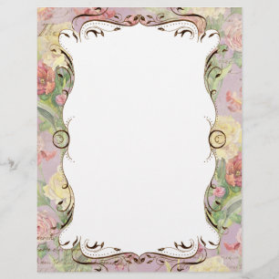 Les Fleurs Peony Rose Tulip Floral Stationery