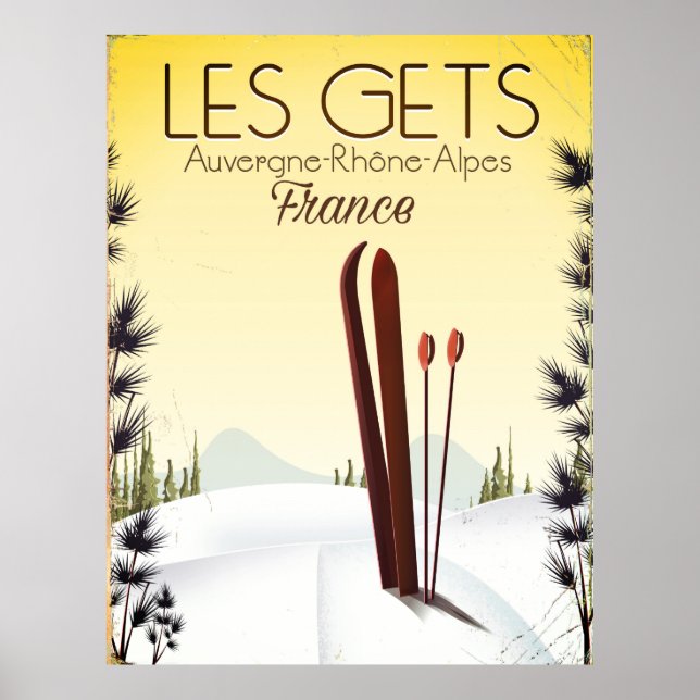 Les Gets France ski travel poster (Front)