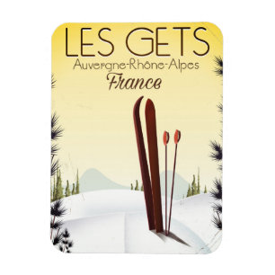 Les Gets France ski travel poster Magnet